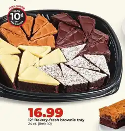 Hy-Vee Bakery fresh brownie tray offer