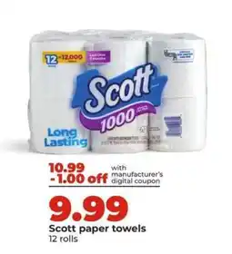 Hy-Vee Scott Paper Towels offer
