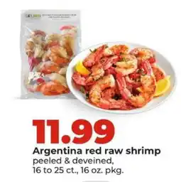 Hy-Vee Argentina red raw shrimp offer