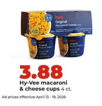 Hy-Vee Hy-Vee Macaroni & Cheese Cups offer