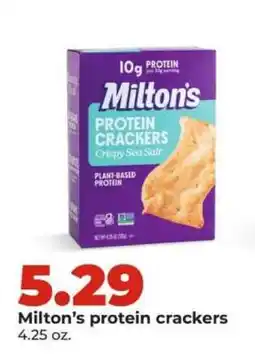Hy-Vee Milton's Protein Crackers offer