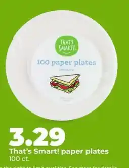 Hy-Vee That's Smart! paper plates offer