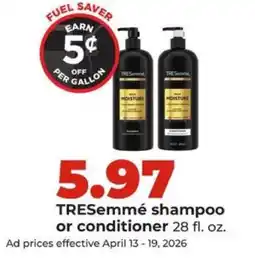 Hy-Vee Tresemme Shampoo or Conditioner offer
