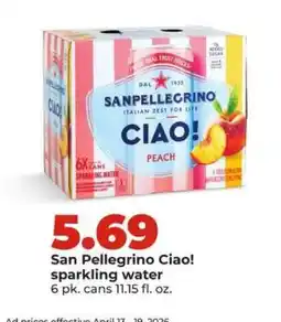 Hy-Vee San Pellegrino Ciao sparkling water offer