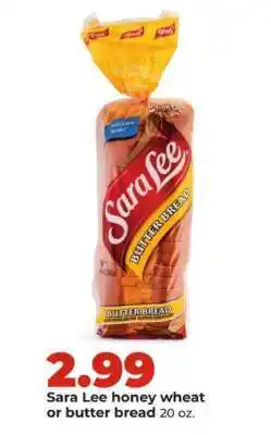 Hy-Vee Sara Lee honey wheat or butter bread offer
