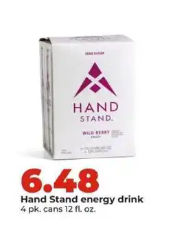 Hy-Vee Hand Stand energy drink offer
