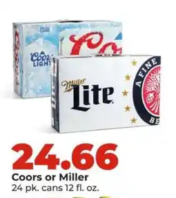 Hy-Vee Coors or Miller offer