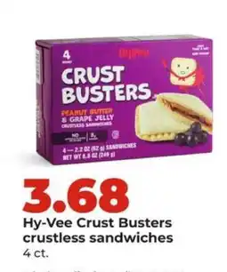 Hy-Vee Hy-Vee Crust Busters crustless sandwiches offer