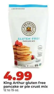 Hy-Vee King Arthur gluten free pancake or pie crust mix offer