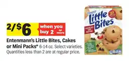 Meijer Entenmann’s Little Bites, Cakes or Mini Packs offer