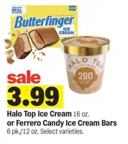 Meijer Halo Top Ice Cream or Ferrero Candy Ice Cream Bars offer