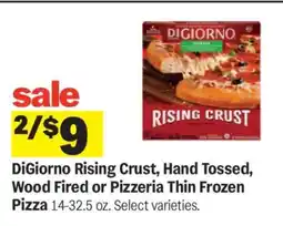 Meijer DiGiorno Rising Crust, Hand Tossed, Wood Fired or Pizzeria Thin Frozen Pizza offer