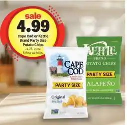 Meijer Cape Cod or Kettle Brand Party Size Potato Chips offer