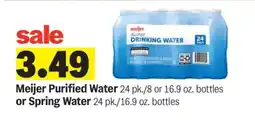 Meijer Meijer Purified Water or Spring Water offer