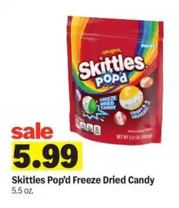 Meijer Skittles Pop'd Freeze Dried Candy offer