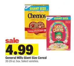 Meijer General Mills Giant Size Cereal offer