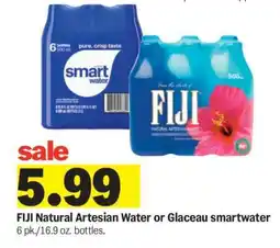 Meijer FIJI Natural Artesian Water or Glaceau smartwater offer