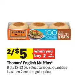 Meijer Thomas' English Muffins offer