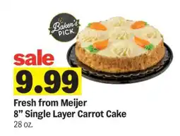 Meijer Fresh from Meijer 8” Single Layer Carrot Cake offer