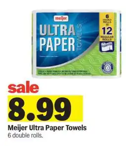 Meijer Meijer Ultra Paper Towels offer