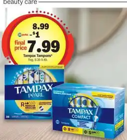 Meijer Tampax Tampons offer