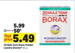Meijer 20 Mule Team Borax Powder Laundry Booster offer