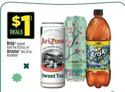 Dollar General Brisk Lemon Iced Tea or Arizona Tea offer