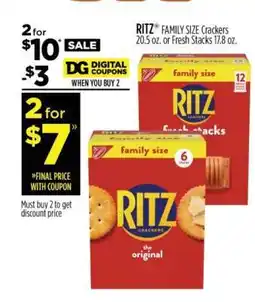 Dollar General Ritz Family Size Crackers offer