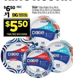 Dollar General Dixie Ultra Plates offer