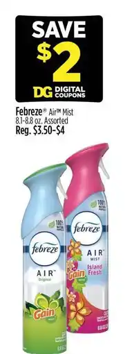 Dollar General Febreze Air Mist offer