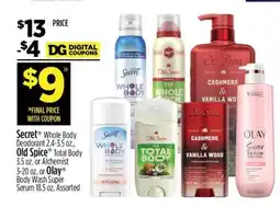 Dollar General Secret, Old Spice, Olay offer