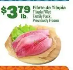 El Rio Grande Filete de Tilapia Tilapia Fillet Ib. Family Pack, Previously Frozen offer