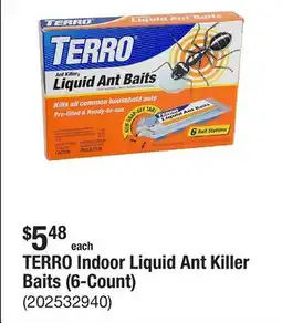 The Home Depot TERRO Indoor Liquid Ant Killer Baits (6-Count) offer