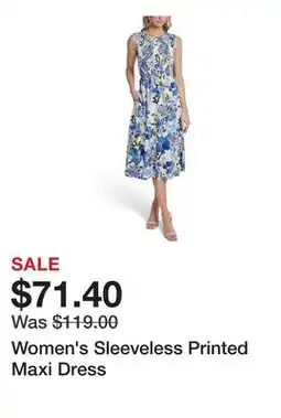Belk Women's Sleeveless Printed Maxi Dress offer