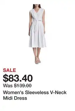 Belk Women's Sleeveless V-Neck Midi Dress offer