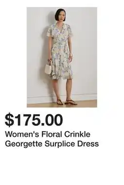 Belk Women's Floral Crinkle Georgette Surplice Dress offer