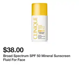 Belk Broad Spectrum SPF 50 Mineral Sunscreen Fluid For Face offer