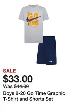 Belk Boys 8-20 Go Time Graphic T-Shirt and Shorts Set offer