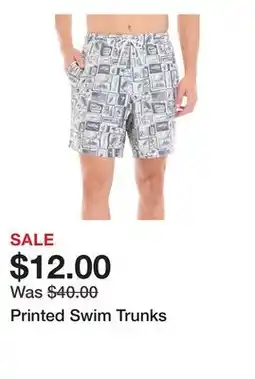 Belk Printed Swim Trunks offer