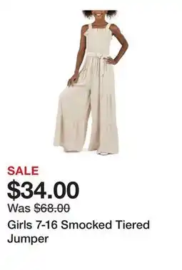 Belk Girls 7-16 Smocked Tiered Jumper offer