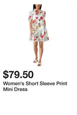 Belk Women's Short Sleeve Print Mini Dress offer