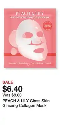 Ulta Beauty PEACH & LILY Glass Skin Ginseng Collagen Mask offer