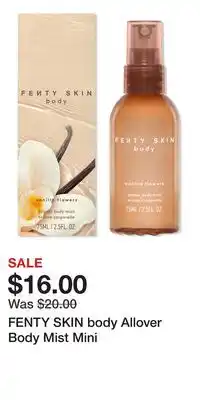 Ulta Beauty FENTY SKIN body Allover Body Mist Mini offer
