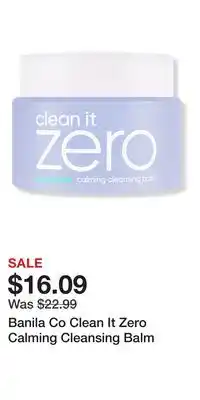 Ulta Beauty Banila Co Clean It Zero Calming Cleansing Balm offer
