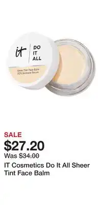 Ulta Beauty IT Cosmetics Do It All Sheer Tint Face Balm offer