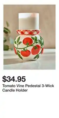 Bath & Body Works Tomato Vine Pedestal 3-Wick Candle Holder offer