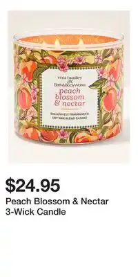 Bath & Body Works Peach Blossom & Nectar 3-Wick Candle offer