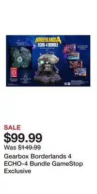 Game Stop Gearbox Borderlands 4 ECHO-4 Bundle GameStop Exclusive offer