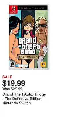 Game Stop Grand Theft Auto: Trilogy - The Definitive Edition - Nintendo Switch offer