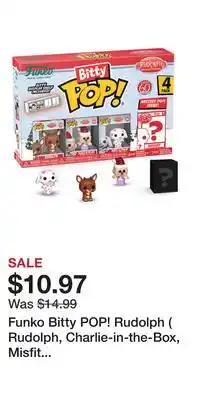 Game Stop Funko Bitty POP! Rudolph ( Rudolph, Charlie-in-the-Box, Misfit Elephant, and Mystery Pop!) offer